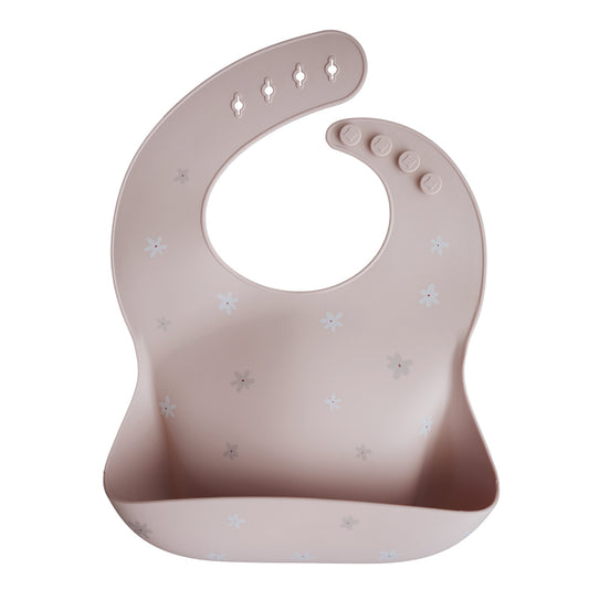 美國Mushie Silicone Bib 矽膠圍兜-Daisy